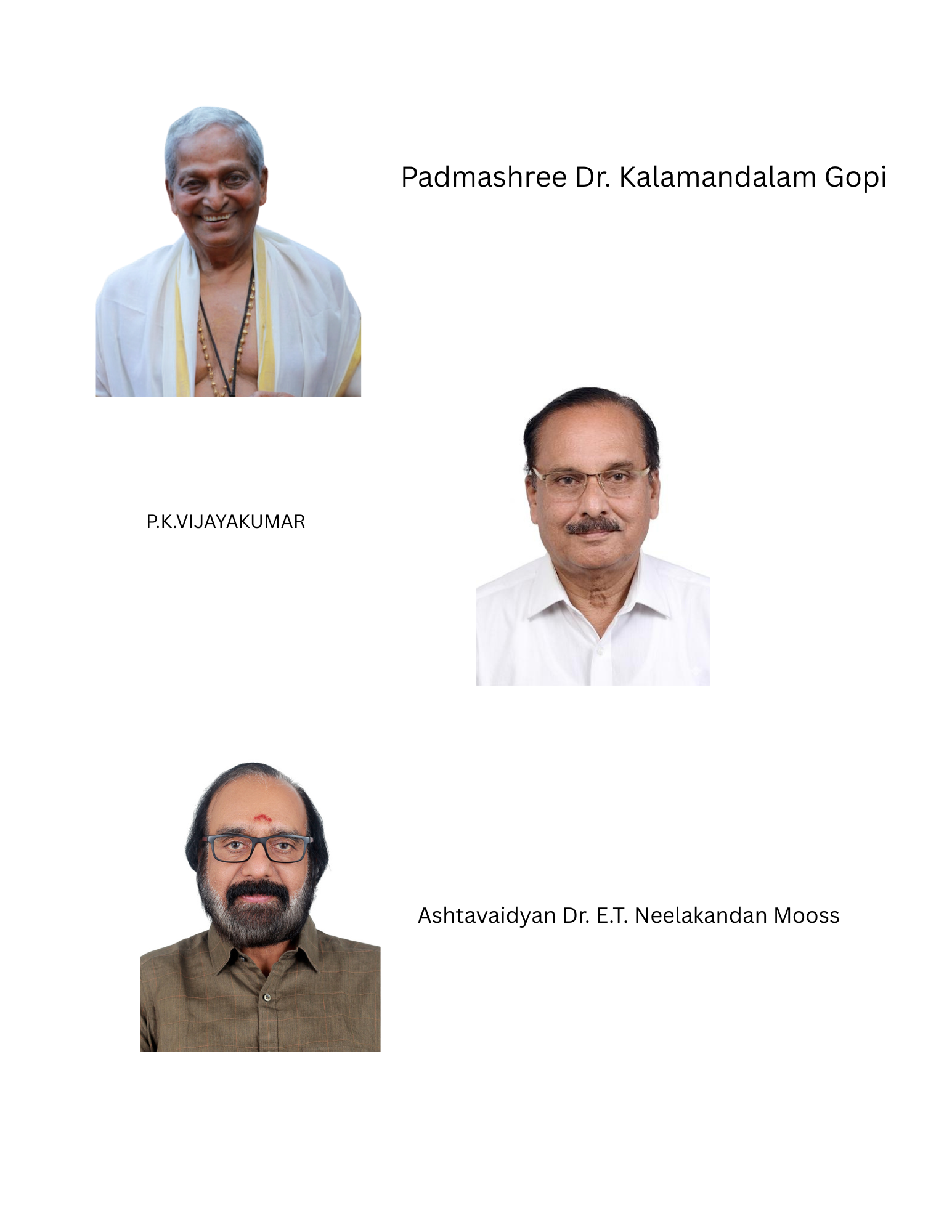 Patrons of Kathakali Club, Thrissur