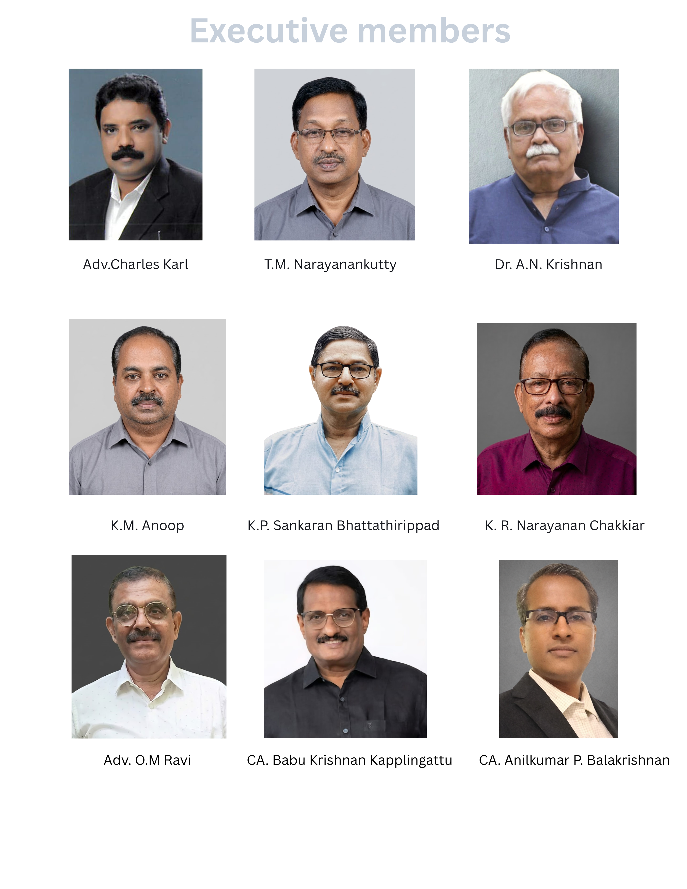 Executive Committee Members — Group 1