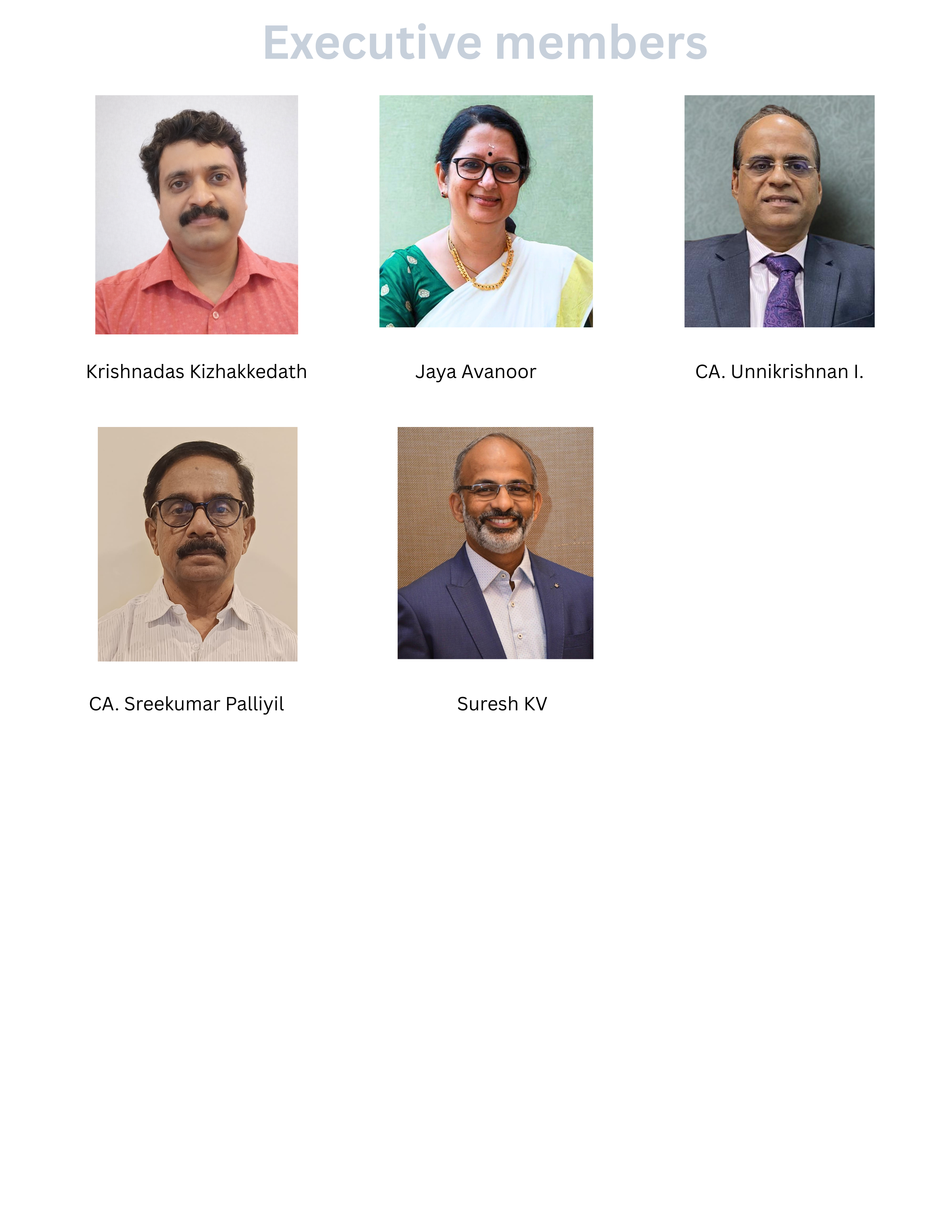 Executive Committee Members — Group 2